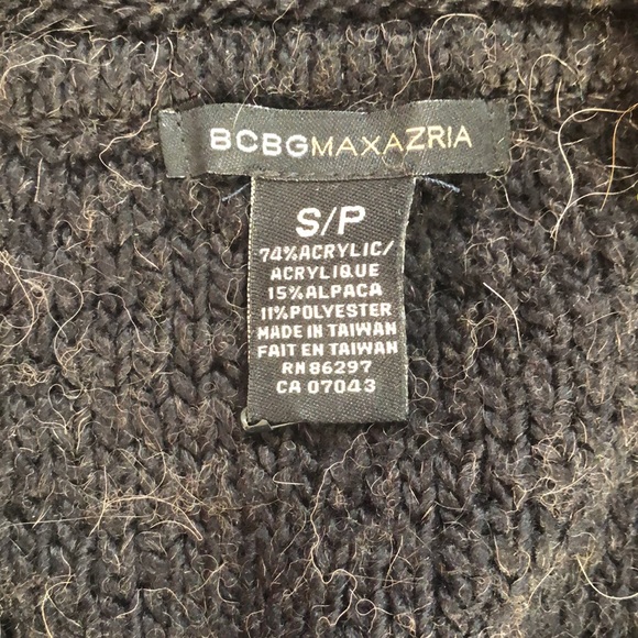 BCBGMAXAZRIA hooded charcoal grey sweater. Size s - Picture 6 of 6